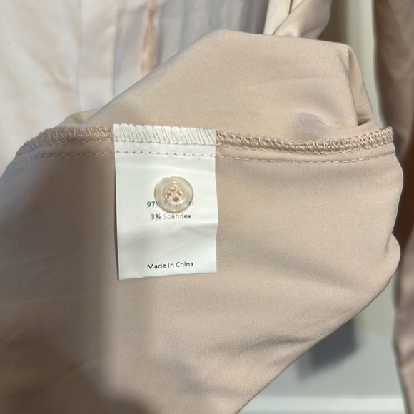 Allegra K Women's Elegant Blush Mauve Pink Long Sleeve Office Work Satin Blouse - Picture 9 of 9